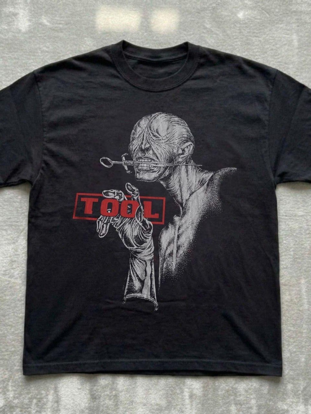 Gildan Black Short Sleeve Tee with Red TOOL Graphic